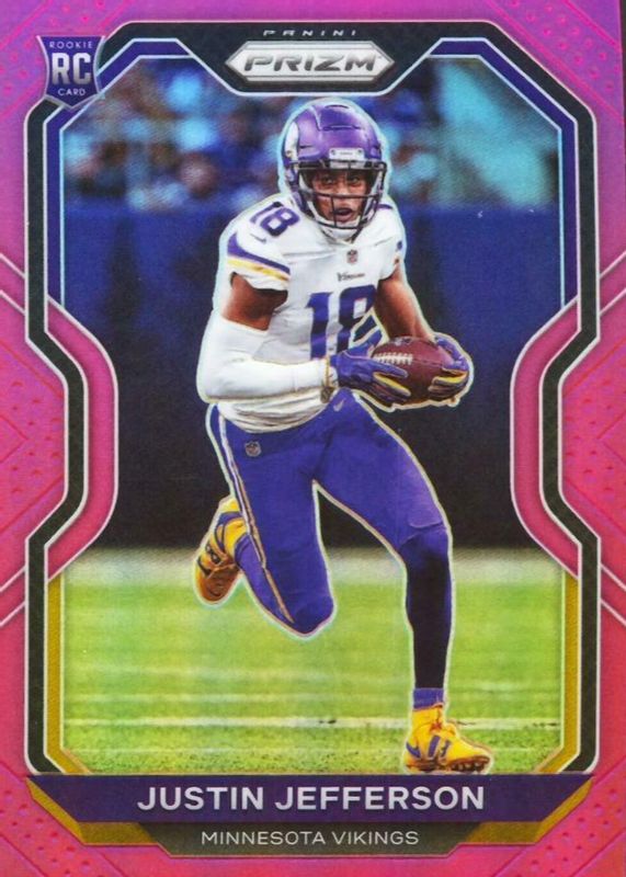 Justin Jefferson 2020 Prizm #398 Pink Rookie SGC 9.5