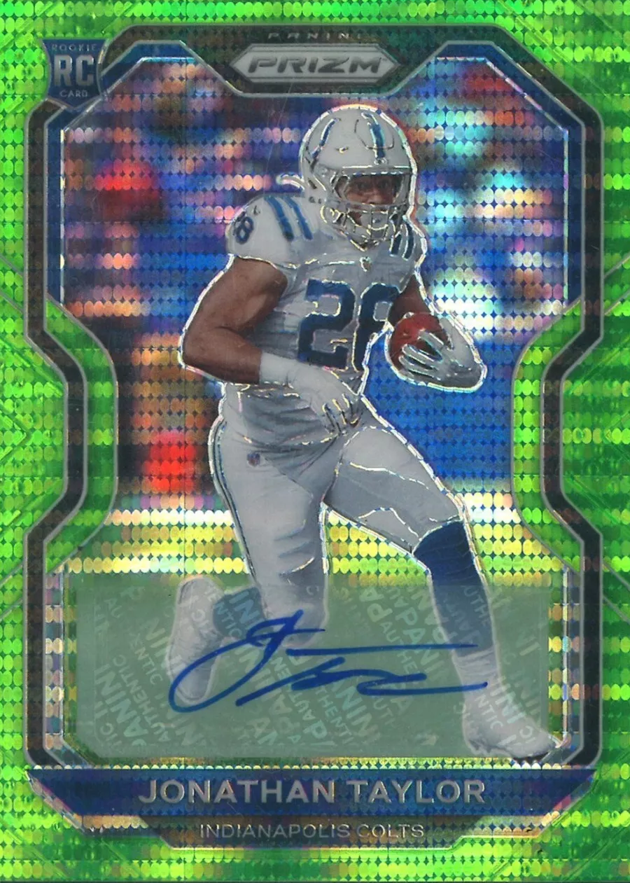 Jonathan Taylor 2020 Prizm #332 Rookie Autographs - Neon Green