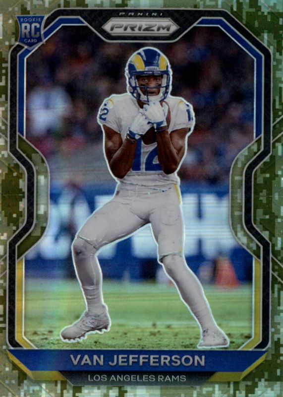 Van Jefferson 2020 Prizm #377 Camo /25 Rookie RAW