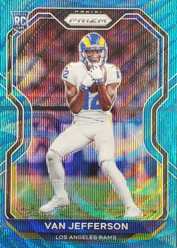 Van Jefferson 2020 Prizm #377 Blue Wave /199 Rookie RAW