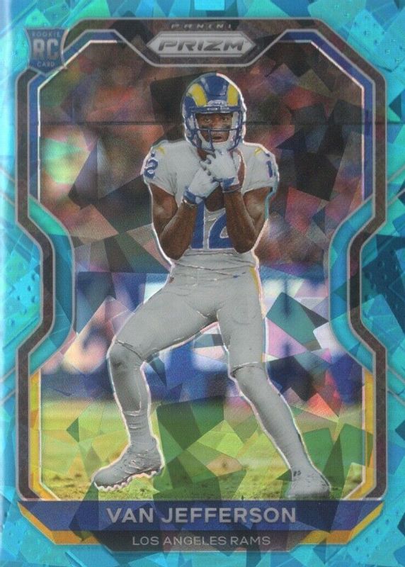 Van Jefferson 2020 Prizm #377 Blue Ice /99 Rookie RAW