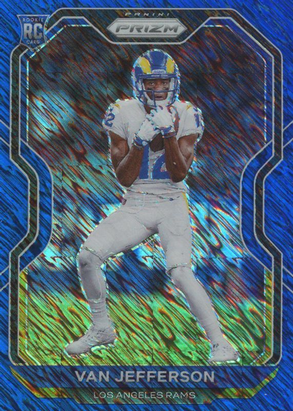 Van Jefferson 2020 Prizm #377 FOTL Blue Shimmer /25 Rookie BGS 9.5