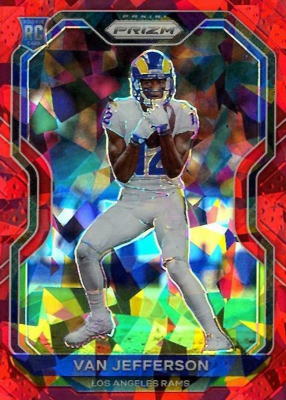 Van Jefferson 2020 Prizm #377 Red Ice Rookie RAW