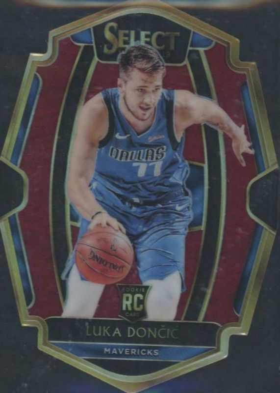 Luka Doncic 2018 Select #122 Premier Level Maroon Die-Cut /175 Rookie PSA 10