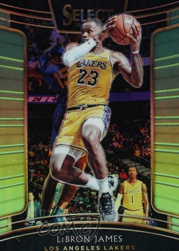 LeBron James 2018 Select #11 Concourse Neon Green /75 PSA 10