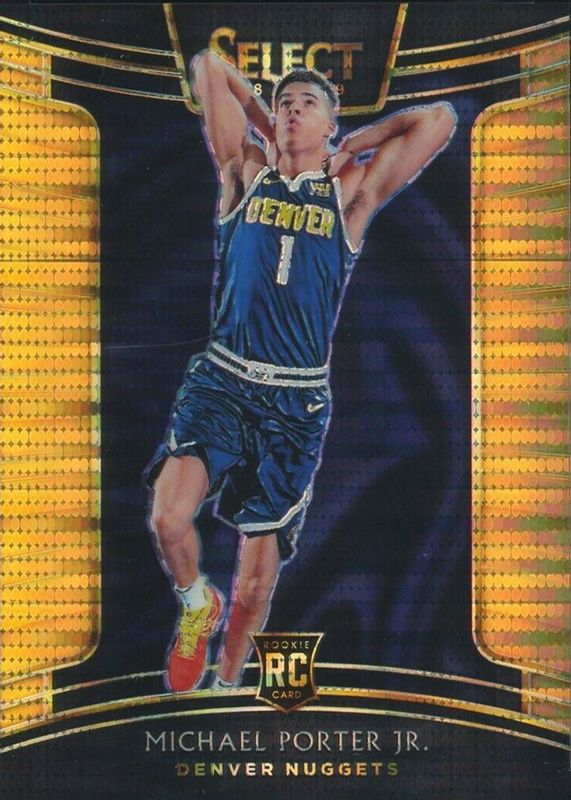 Michael Porter Jr. 2018 Select #37 Concourse FOTL Neon Orange Pulsar /13 Rookie SGC 9.5