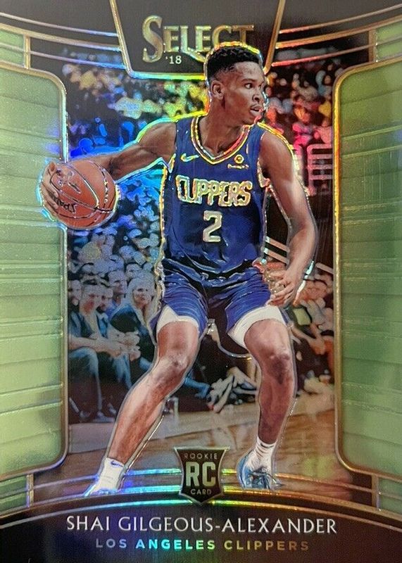 Shai Gilgeous-Alexander 2018 Select #7 Concourse Neon Green /75 Rookie SGC 10