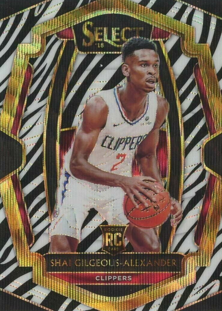 Shai Gilgeous-Alexander 2018 Select #104 Premier Level Zebra