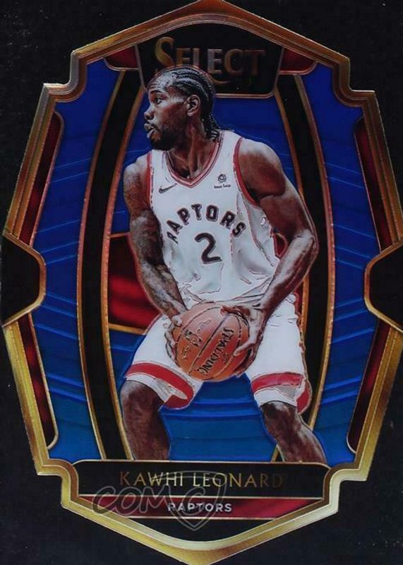 Kawhi Leonard 2018 Select #175 Premier Level Blue Die-Cut /249 PSA 10