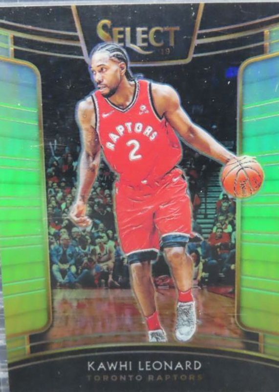 Kawhi Leonard 2018 Select #93 Concourse Neon Green /75 PSA 10