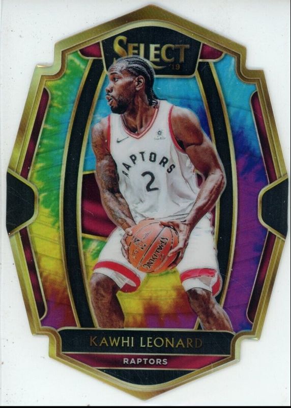 Kawhi Leonard 2018 Select #175 Premier Level Tie-Dye Die-Cut /25 SGC 10