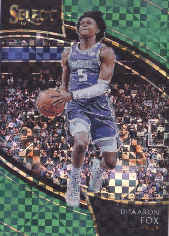 De'Aaron Fox 2018 Select #268 Courtside Green /5 SGC 9.5