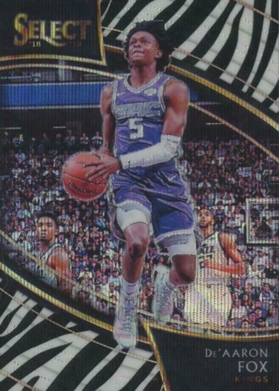 De'Aaron Fox 2018 Select #268 Courtside Zebra /(SSP) RAW