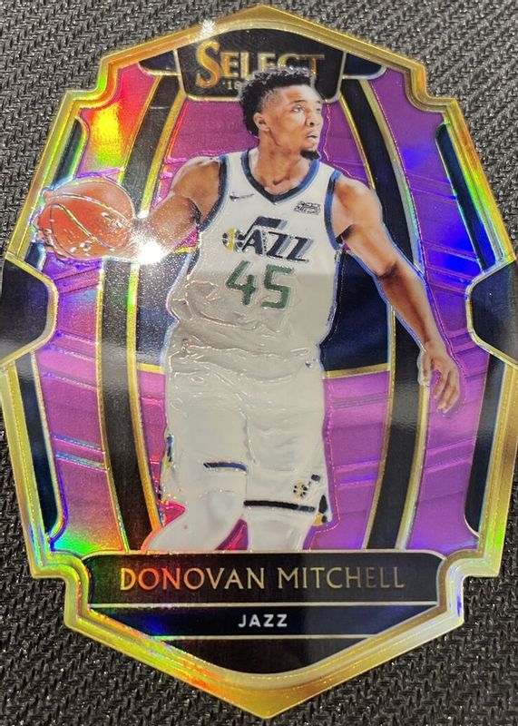 Donovan Mitchell 2018 Select #178 Premier Level Purple Die-Cut /99 RAW