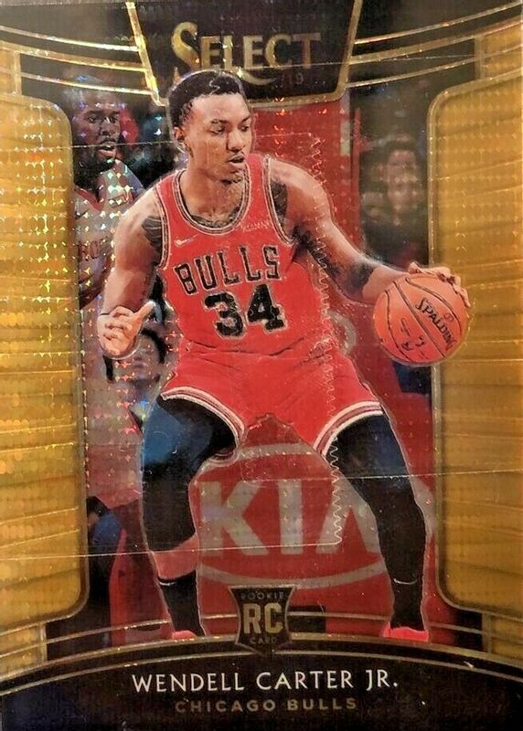 Wendell Carter Jr. 2018 Select #65 Concourse FOTL Neon Orange Pulsar /13 Rookie RAW