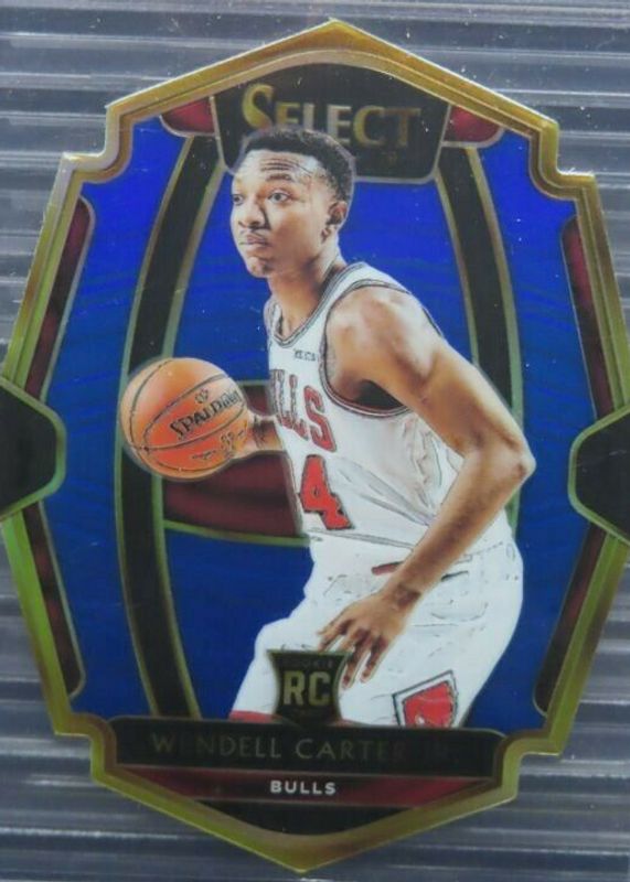 Wendell Carter Jr. 2018 Select #162 Premier Level Blue Die-Cut /249 Rookie RAW