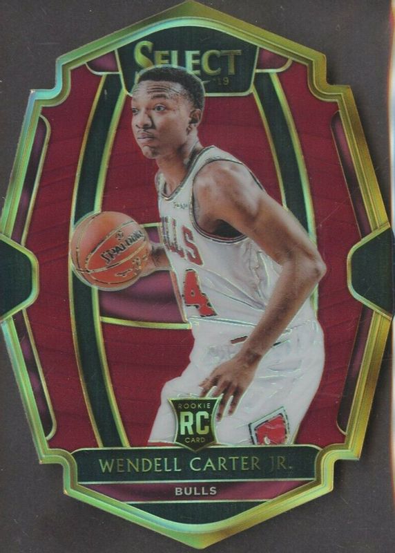 Wendell Carter Jr. 2018 Select #162 Premier Level Maroon Die-Cut /175 Rookie RAW