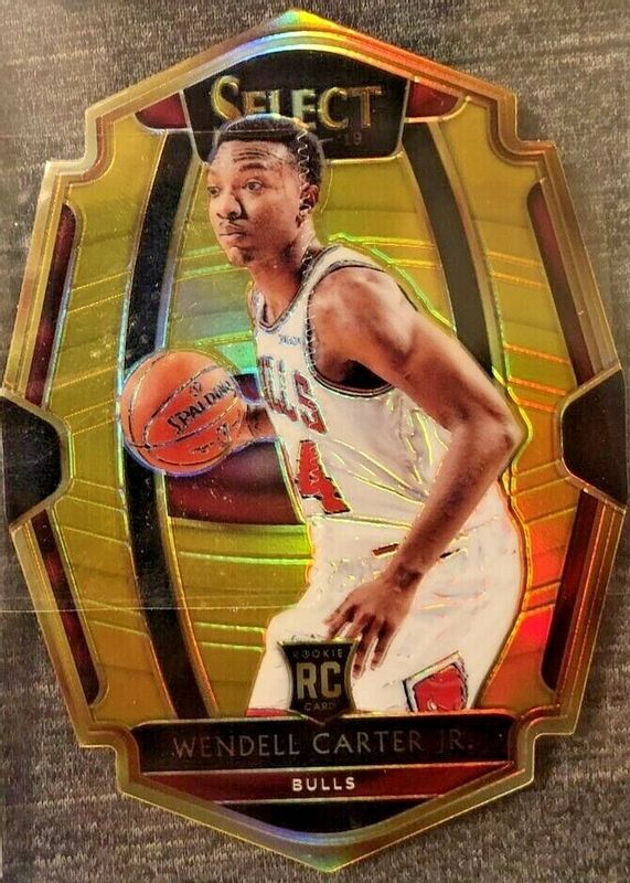 Wendell Carter Jr. 2018 Select #162 Premier Level Gold Die-Cut /10 Rookie RAW