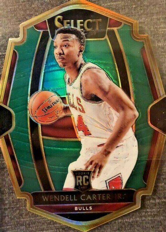 Wendell Carter Jr. 2018 Select #162 Premier Level Green Die-Cut /5 Rookie PSA 10