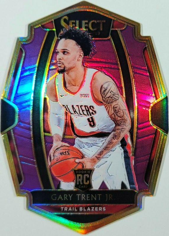 Gary Trent Jr. 2018 Select #163 Premier Level Purple Die-Cut /99 Rookie PSA 10