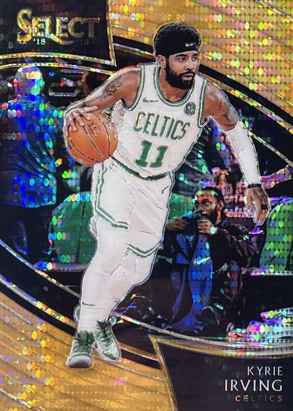 Kyrie Irving 2018 Select #225 Courtside FOTL Neon Orange Pulsar /13 PSA 10