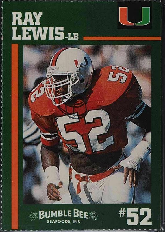 Ray Lewis 1994 Miami Bumble Bee Base