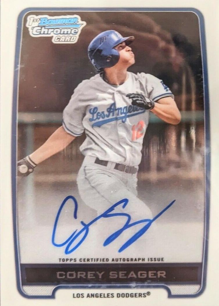 Corey Seager 2012 Bowman Draft #BCA-CS Chrome DP Auto (1st 