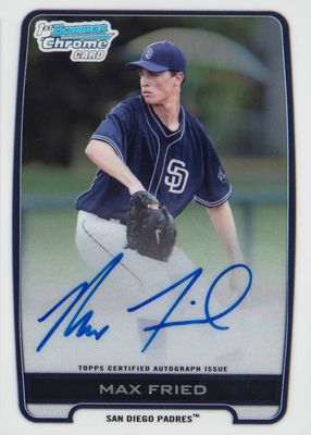 Max Fried 2018 Topps Chrome #RA-MF Rookie Auto Price Guide