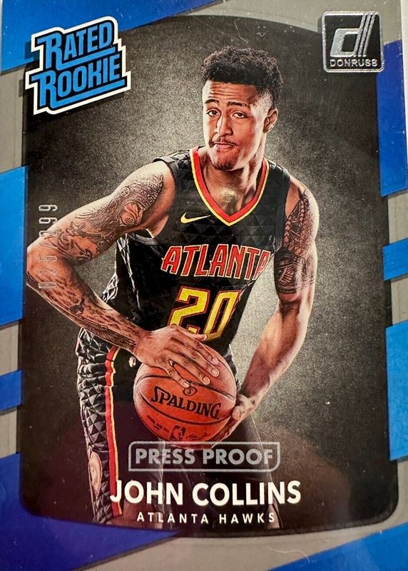 John Collins 2017 Donruss #182 Press Proof Silver /299 Rookie SGC 10