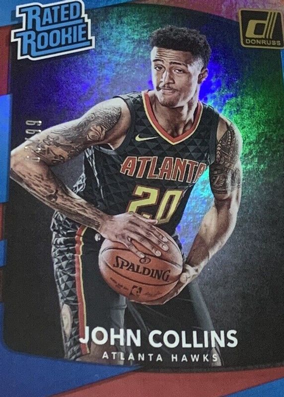 John Collins 2017 Donruss #182 Holo Red Laser /99 Rookie RAW