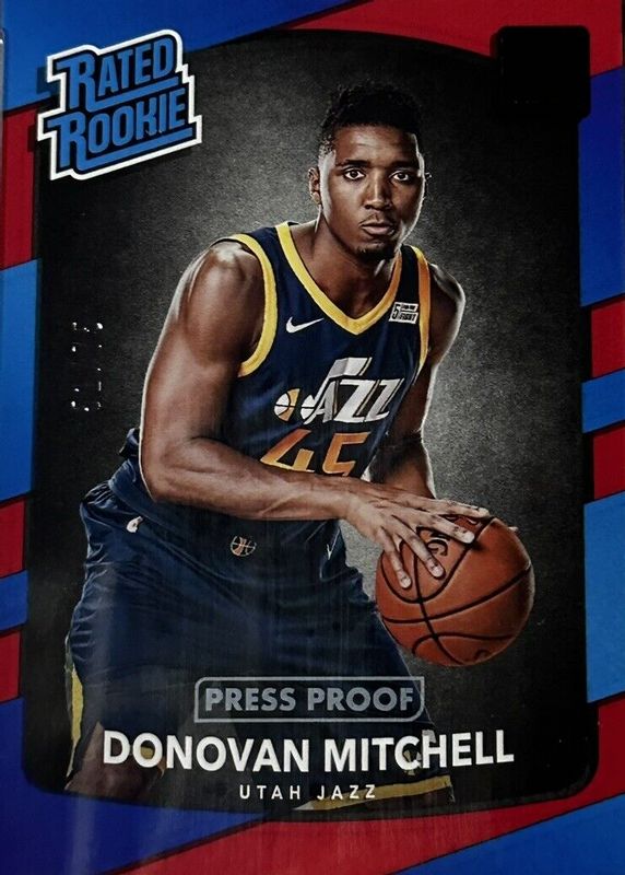 Donovan Mitchell 2017 Donruss #188 Press Proof Red /75 Rookie SGC 9