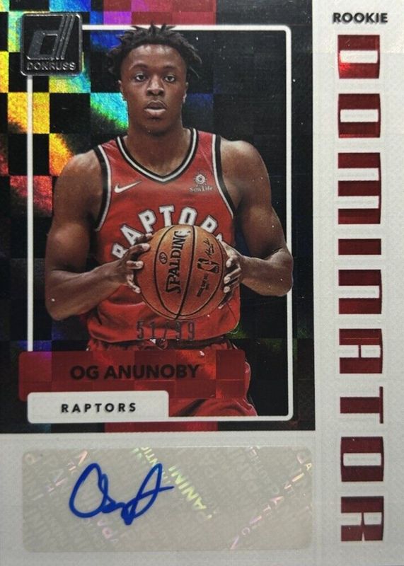 OG Anunoby 2017 Donruss #RD-OGA Rookie Dominators Signatures /99 PSA 10