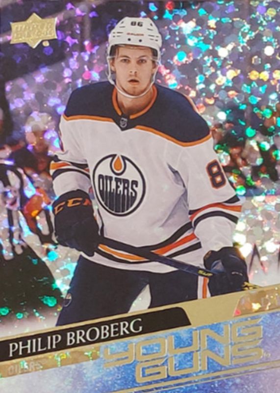 Philip Broberg 2020 Upper Deck #204 Young Guns - Speckled Rainbow Foil Rookie SGC 9.5