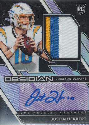 2020 Obsidian #204 Rookie Jersey Autographs - Electric Etch Purple (/40)