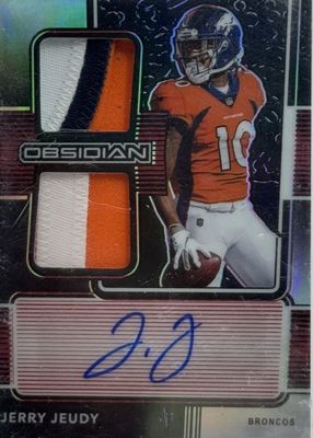 2020 Obsidian #RJI-6 Rookie Jersey Ink - Electric Etch Red /10