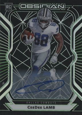 2020 Obsidian #107 Rookie Autographs - Electric Etch Green (/50)