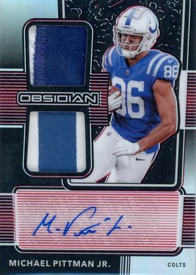 2020 Obsidian #RJI-14 Rookie Jersey Ink - Electric Etch Red /10
