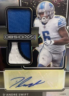 2020 Obsidian #RJI-15 Rookie Jersey Ink - Electric Etch Yellow /25