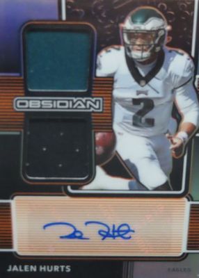 2020 Obsidian #RJI-22 Rookie Jersey Ink - Electric Etch Orange (/99)