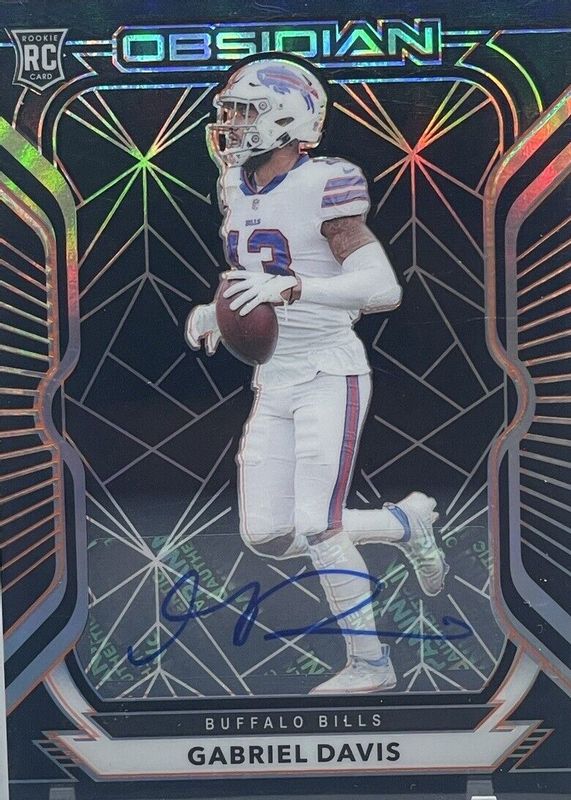 Gabriel Davis 2020 Obsidian #139 Rookie Autographs - Electric Etch Orange (/75) RAW
