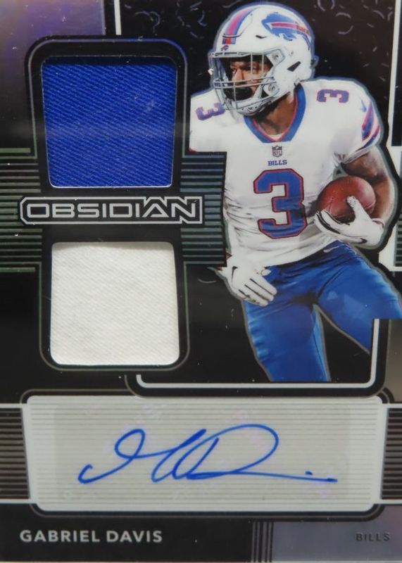 Gabriel Davis 2020 Obsidian #RJI-39 Rookie Jersey Ink (/150) RAW