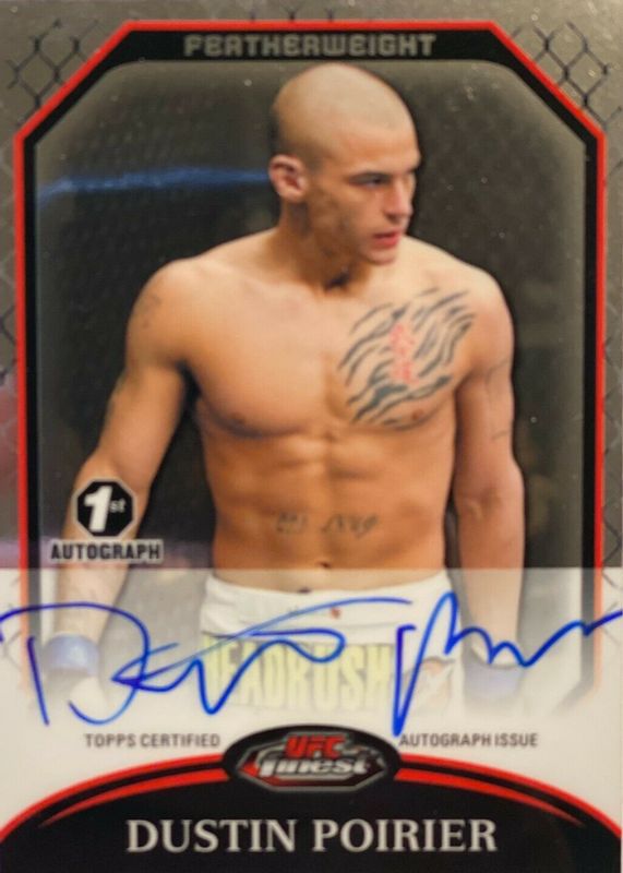 Dustin Poirier 2011 Topps Finest UFC #A-DP Fighter Autographs (1st Auto) Rookie PSA 9