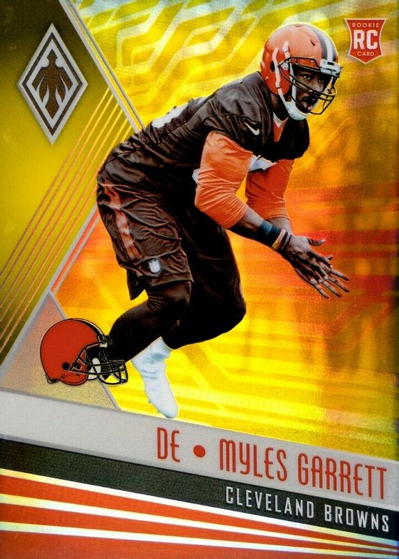 Myles Garrett 2017 Phoenix #141 Yellow /75 Rookie SGC 10