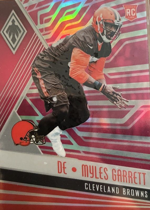 Myles Garrett 2017 Phoenix #141 Pink /199 Rookie SGC 9.5