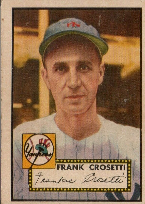 Frankie Crosetti 1952 Topps #384 Base BVG 3.5