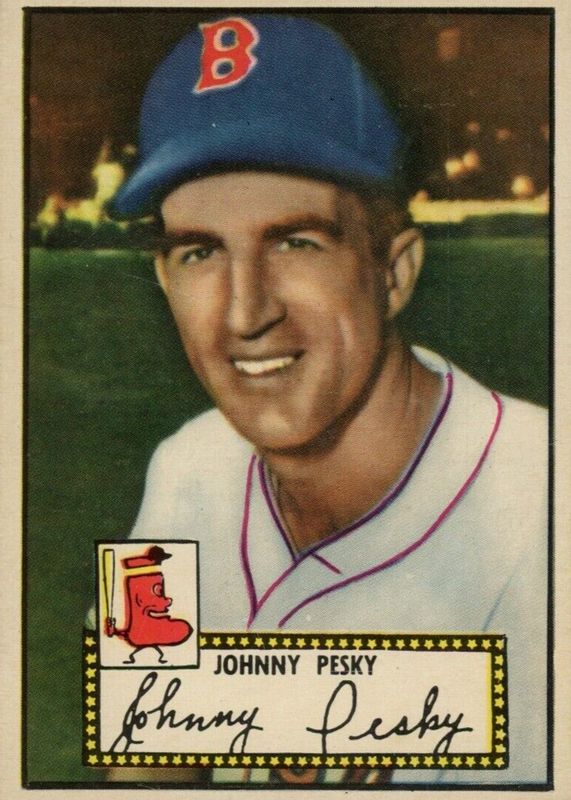 Johnny Pesky 1952 Topps #15 Black Back BVG 4.5