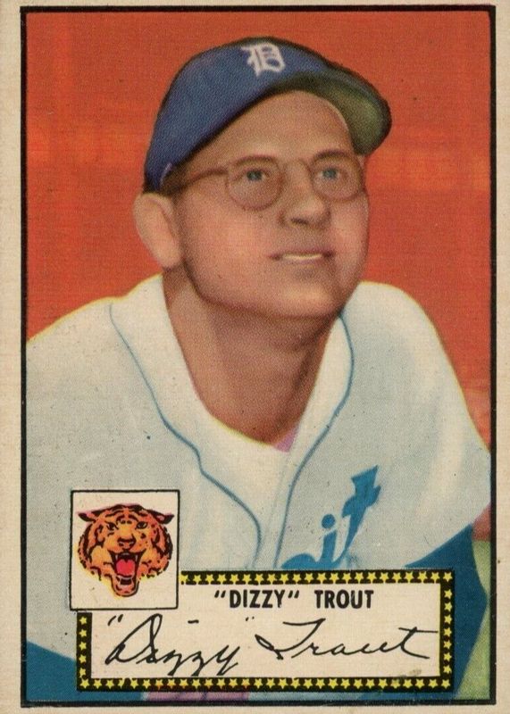 Dizzy Trout 1952 Topps #39 Black Back BVG 5