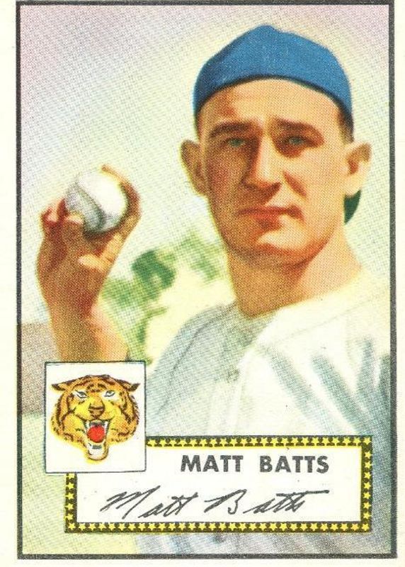 Matt Batts 1952 Topps #230 Base SGC 6.5