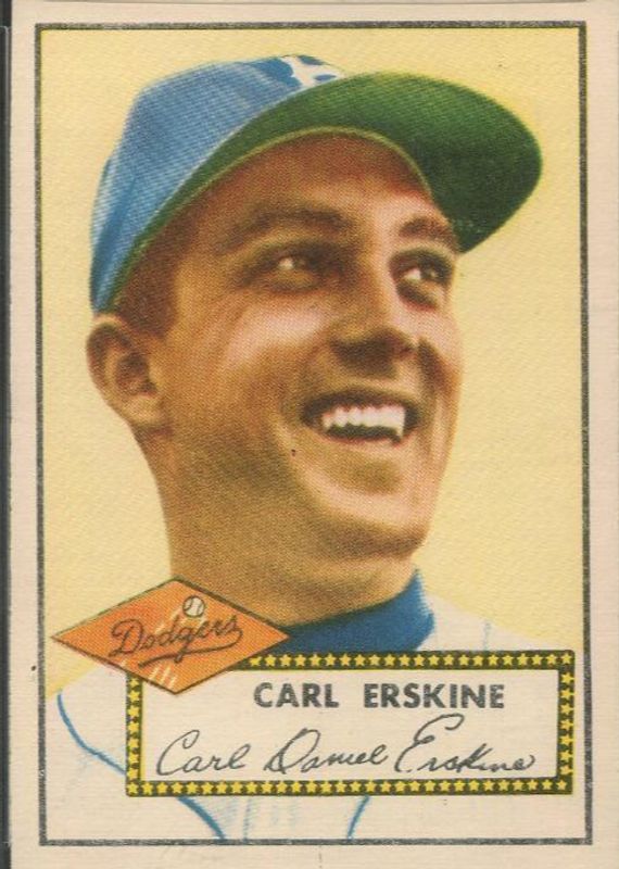 Carl Erskine 1952 Topps #250 Base PSA 6