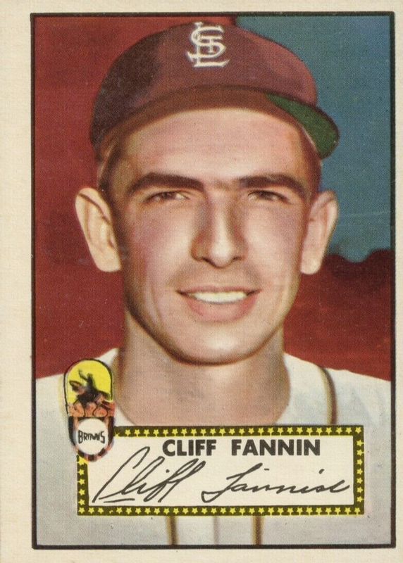 Cliff Fannin 1952 Topps #285 Base PSA 8